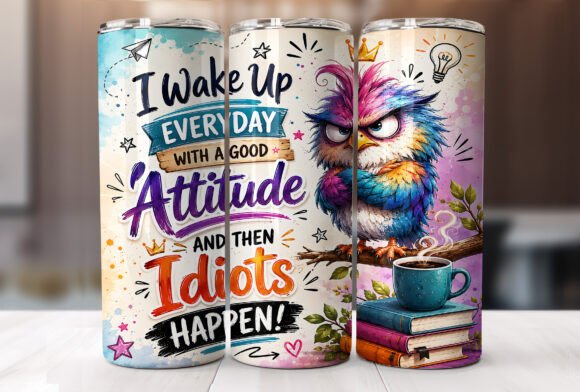 Download Funny Sarcastic Owl Coffee Tumbler Wrap - Coffee tumbler Collection