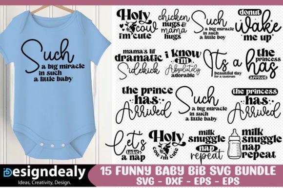 Download Funny Baby Bib SVG Bundle - Premium Bundle