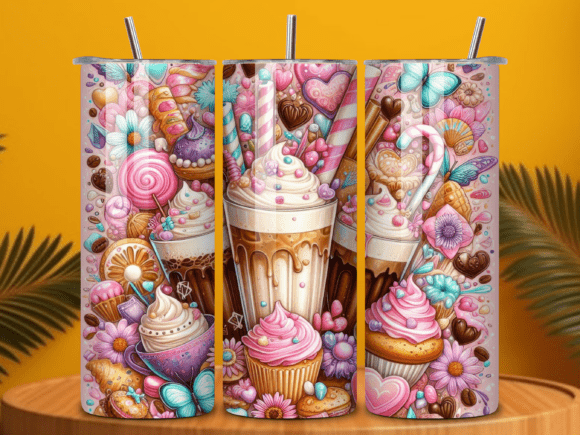 Download Sweet Dessert Coffee Tumbler Wrap PNG - Coffee tumbler Collection