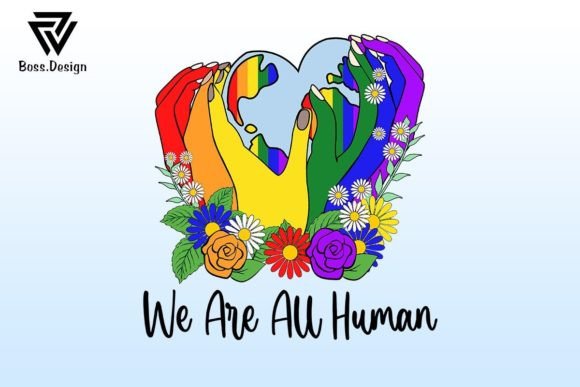Download We Are All Human LGBT Pride Sublimation - Human lgbt Collection